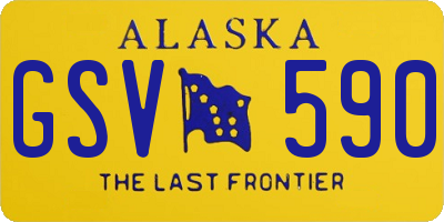 AK license plate GSV590