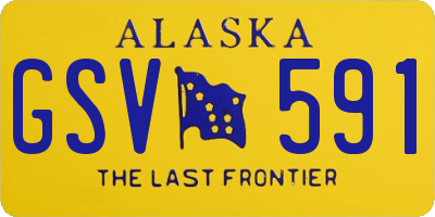 AK license plate GSV591