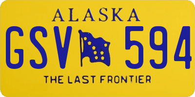 AK license plate GSV594