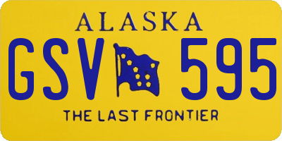 AK license plate GSV595