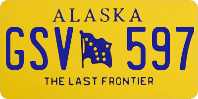 AK license plate GSV597