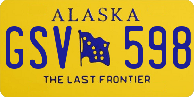 AK license plate GSV598