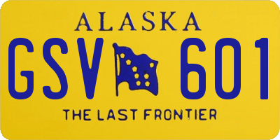 AK license plate GSV601