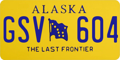 AK license plate GSV604