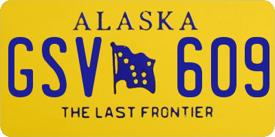 AK license plate GSV609
