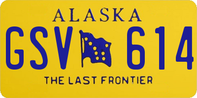 AK license plate GSV614