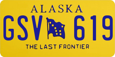 AK license plate GSV619