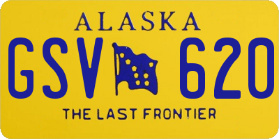 AK license plate GSV620