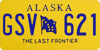 AK license plate GSV621