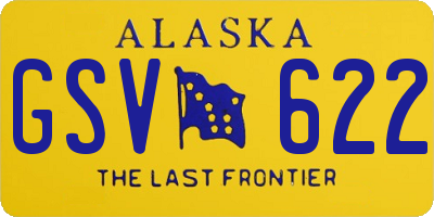 AK license plate GSV622