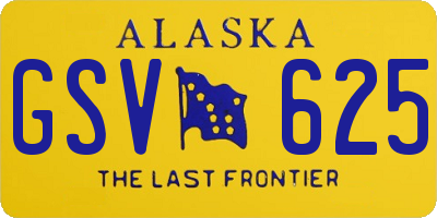 AK license plate GSV625