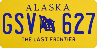 AK license plate GSV627