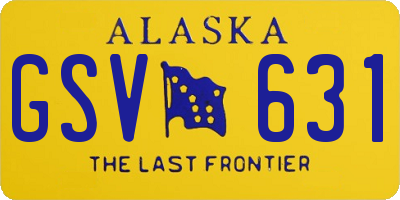 AK license plate GSV631