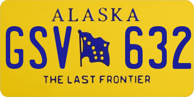 AK license plate GSV632