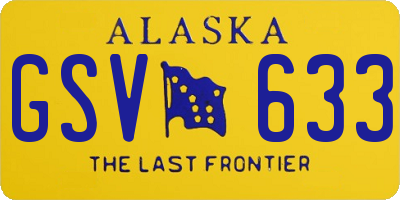 AK license plate GSV633