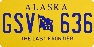 AK license plate GSV636