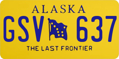 AK license plate GSV637