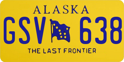 AK license plate GSV638