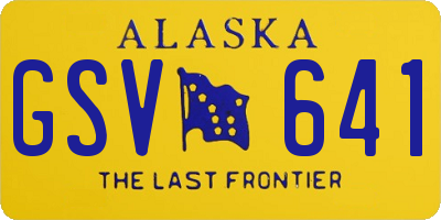 AK license plate GSV641