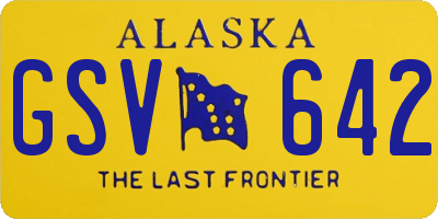 AK license plate GSV642