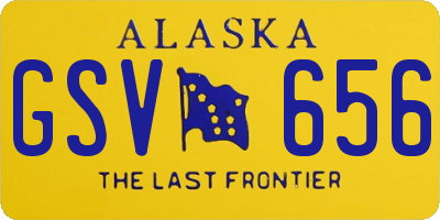 AK license plate GSV656
