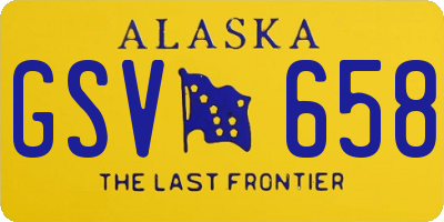 AK license plate GSV658