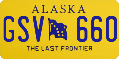 AK license plate GSV660