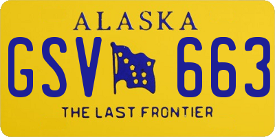 AK license plate GSV663