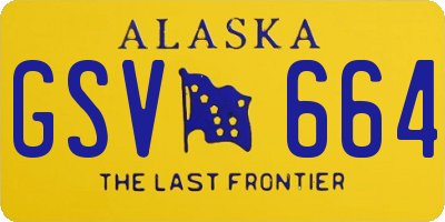 AK license plate GSV664
