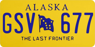 AK license plate GSV677