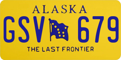 AK license plate GSV679