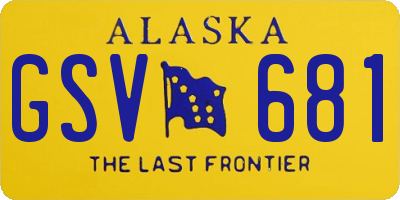 AK license plate GSV681