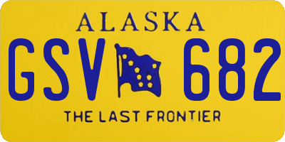 AK license plate GSV682