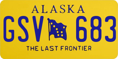 AK license plate GSV683