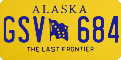 AK license plate GSV684