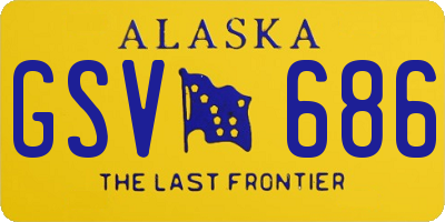 AK license plate GSV686