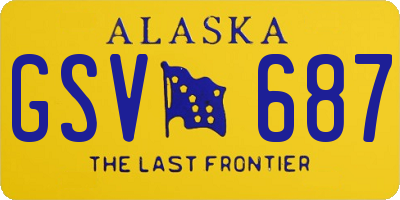 AK license plate GSV687