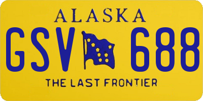 AK license plate GSV688