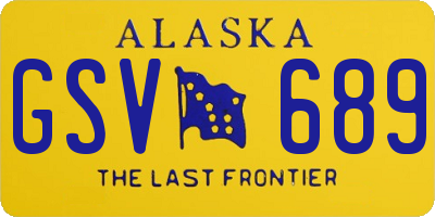 AK license plate GSV689