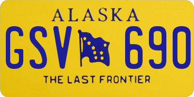 AK license plate GSV690