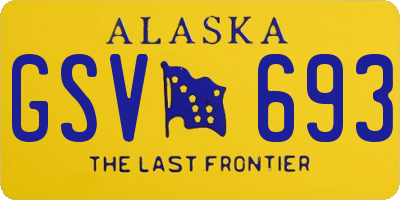 AK license plate GSV693