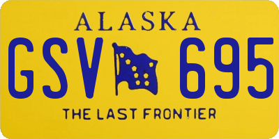 AK license plate GSV695