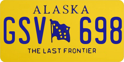 AK license plate GSV698