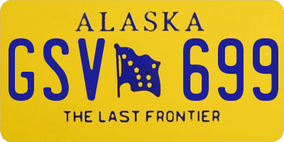 AK license plate GSV699