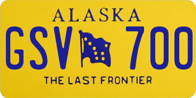 AK license plate GSV700