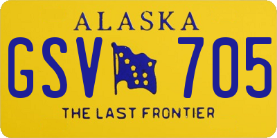 AK license plate GSV705