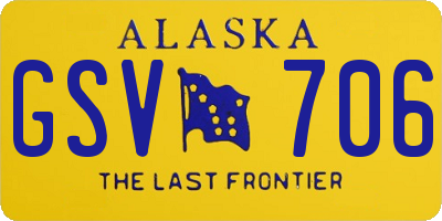 AK license plate GSV706