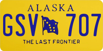 AK license plate GSV707