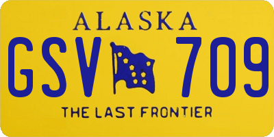 AK license plate GSV709