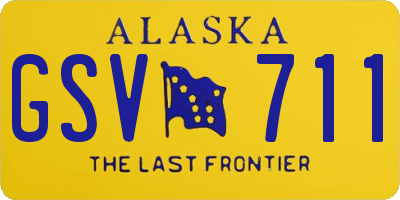 AK license plate GSV711
